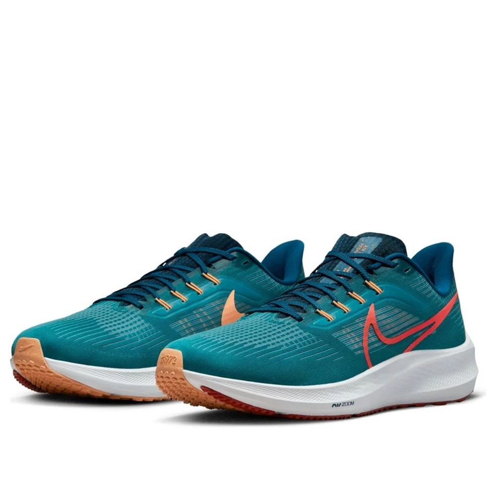 Nike Teal and Peach NikeAir Zoom Pegasus 39 'Spruce Crimson' DH4071-302 - Picture 3 of 6